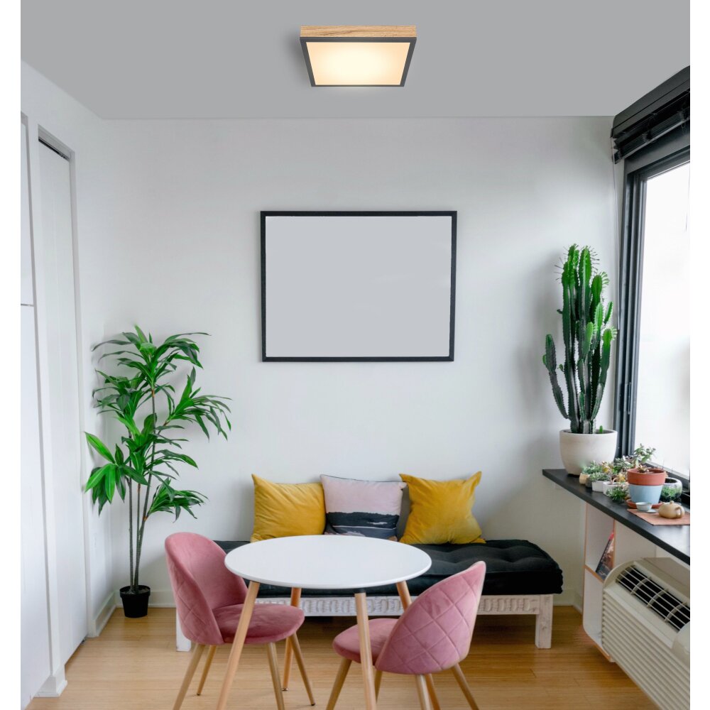 Plafonnier Globo DORO LED Couleur bois, Noir, 1 lumière main product photo