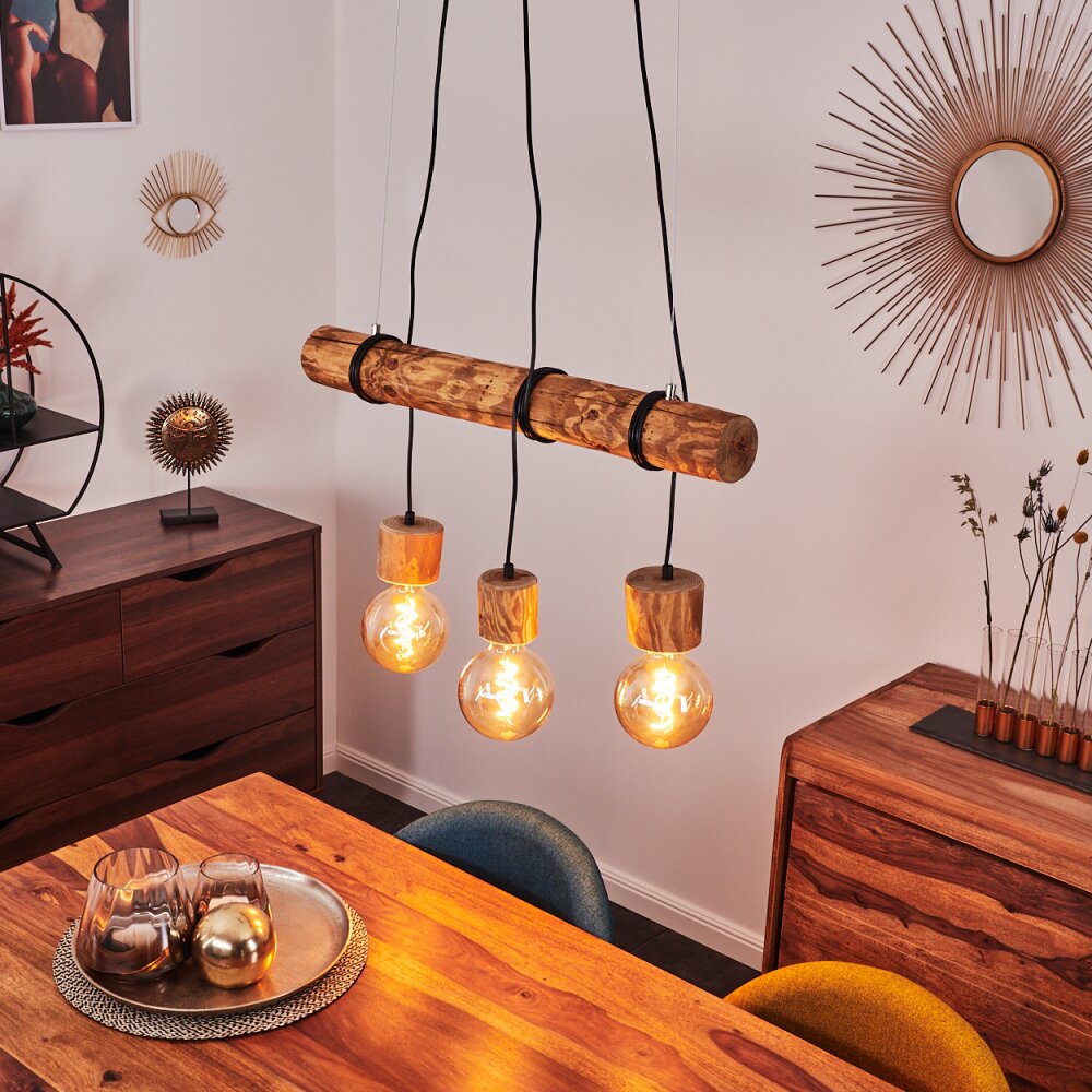 Suspension Canedo Brun foncé, Noir, 3 lumières main product photo