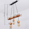 Suspension Canedo Brun foncé, Noir, 3 lumières
