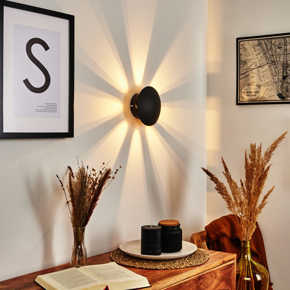 Applique murale Mezia LED Noir, 1 lumière main product photo