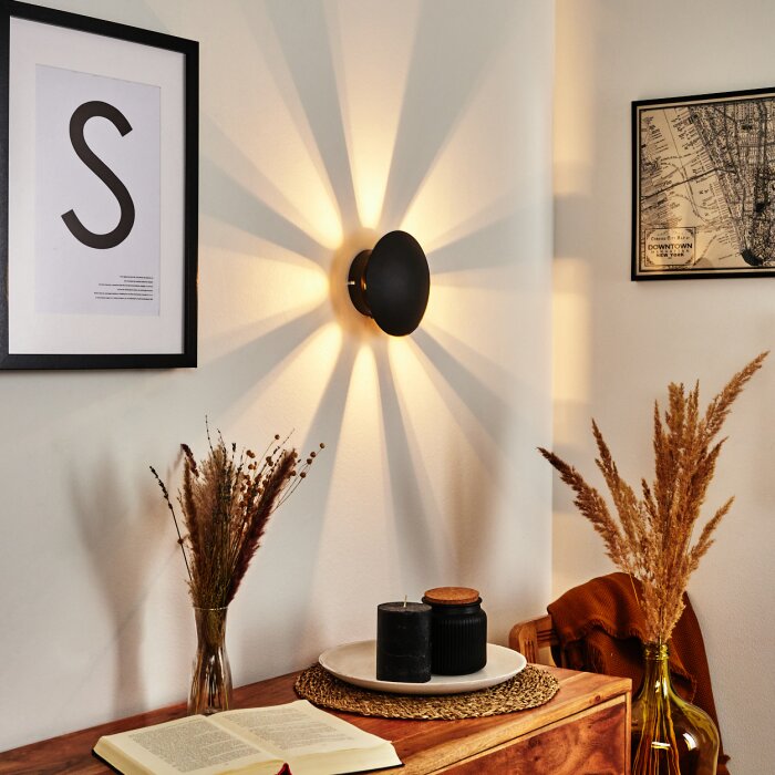 Applique murale Mezia LED Noir, 1 lumière Applique murale Mezia LED Noir, 1 lumière