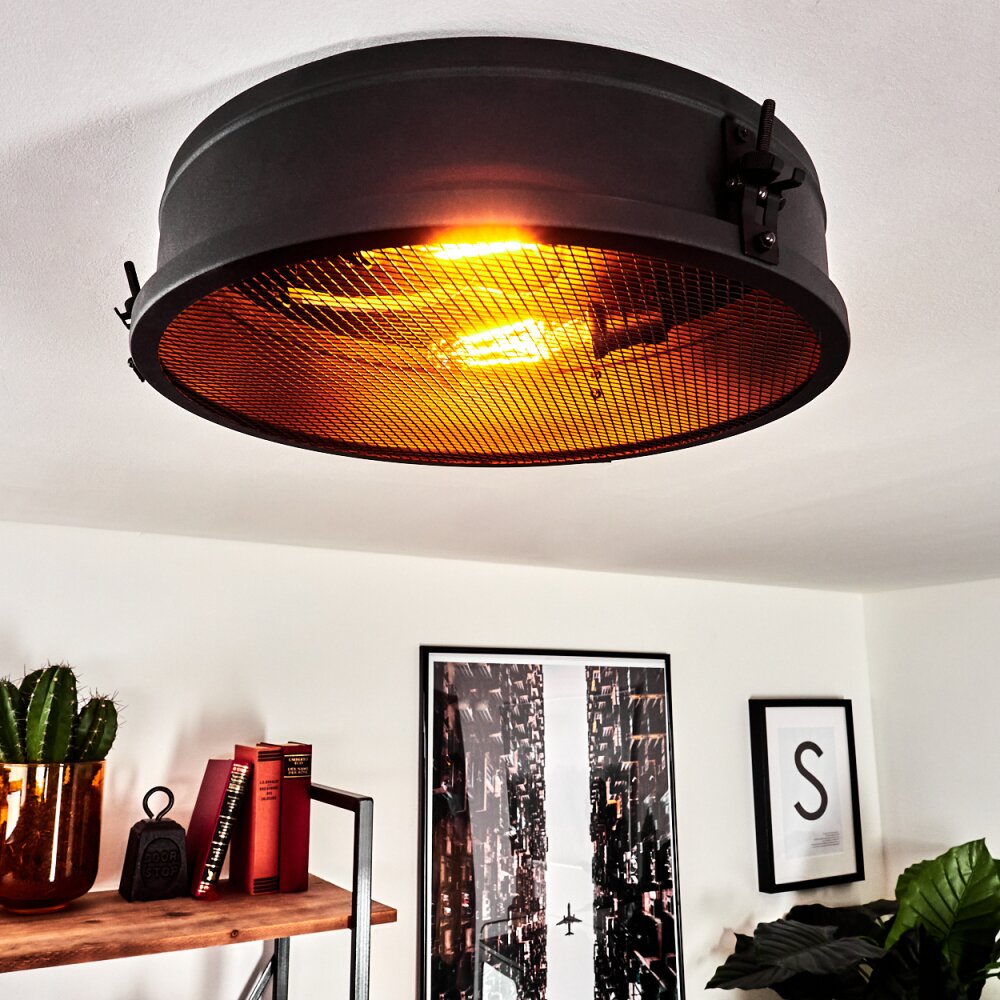 Plafonnier Lofthus Noir, 2 lumières main product photo
