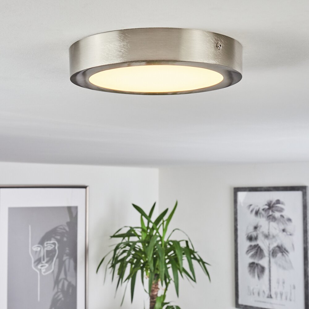 Plafonnier Finsrud LED Nickel mat, 1 lumière main product photo