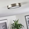 Plafonnier Finsrud LED Nickel mat, 1 lumière