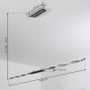 Suspension Carmacks LED Chrome, 4 lumières