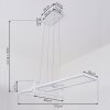Suspension Omega LED Blanc, 1 lumière