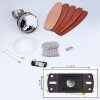 Ventilateur de plafond Gyllan Nickel mat, 1 lumière