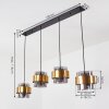 Suspension Traak Noir, 4 lumières