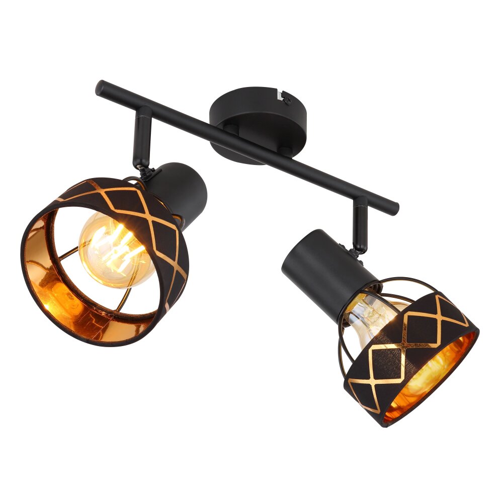 Plafonnier Globo BLANCA Noir, 2 lumières main product photo