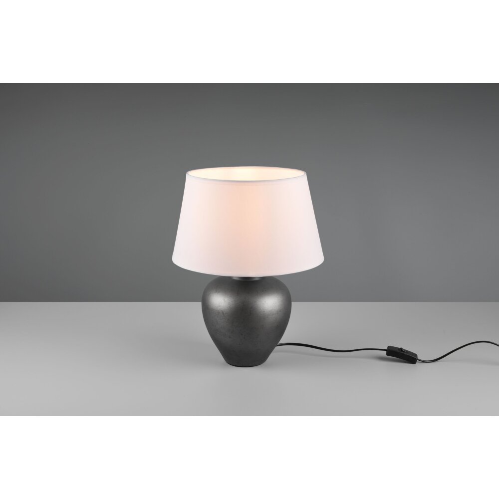 Lampe de table Reality Abby Brun foncé, Nickel mat, 1 lumière main product photo