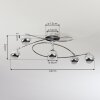 Plafonnier Straumnes LED Chrome, 5 lumières