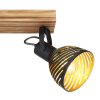 Plafonnier Globo LENNA Bois foncé, Noir, 2 lumières
