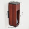 Applique murale d'extérieur Byremo Bois foncé, Noir, 1 lumière