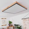 Plafonnier Salmi LED Couleur bois, Noir, Blanc, 1 lumière