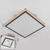 Plafonnier Salmi LED Couleur bois, Noir, Blanc, 1 lumière