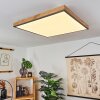 Plafonnier Salmi LED Couleur bois, Noir, Blanc, 1 lumière