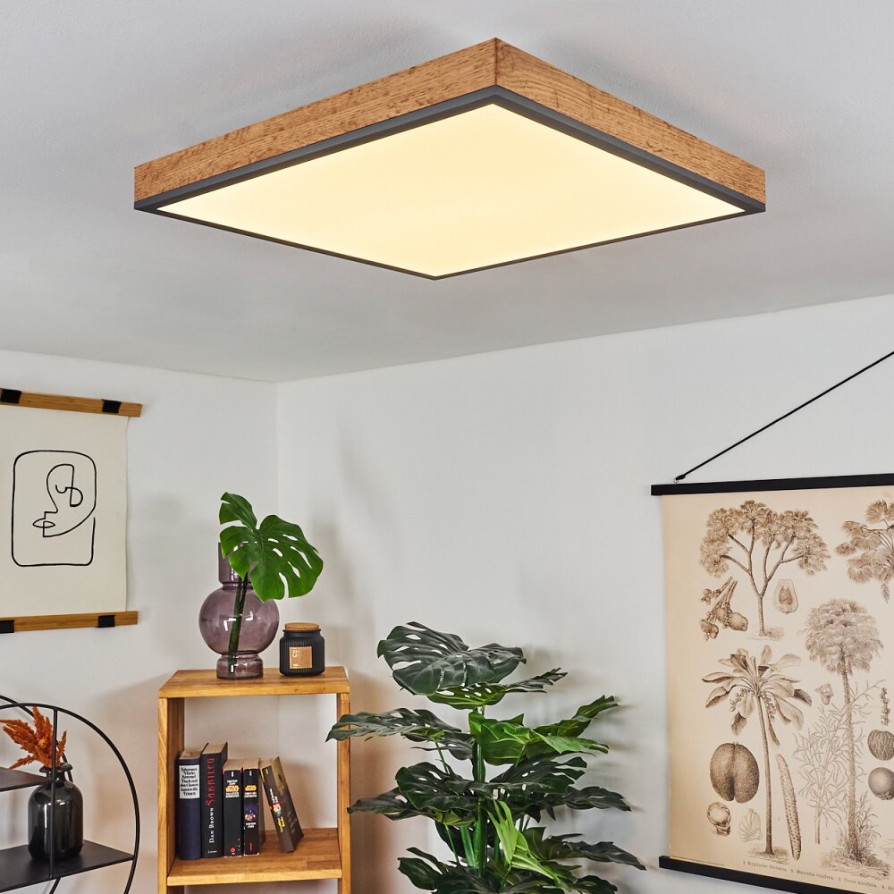 Plafonnier Salmi LED Couleur bois, Noir, Blanc, 1 lumière main product photo