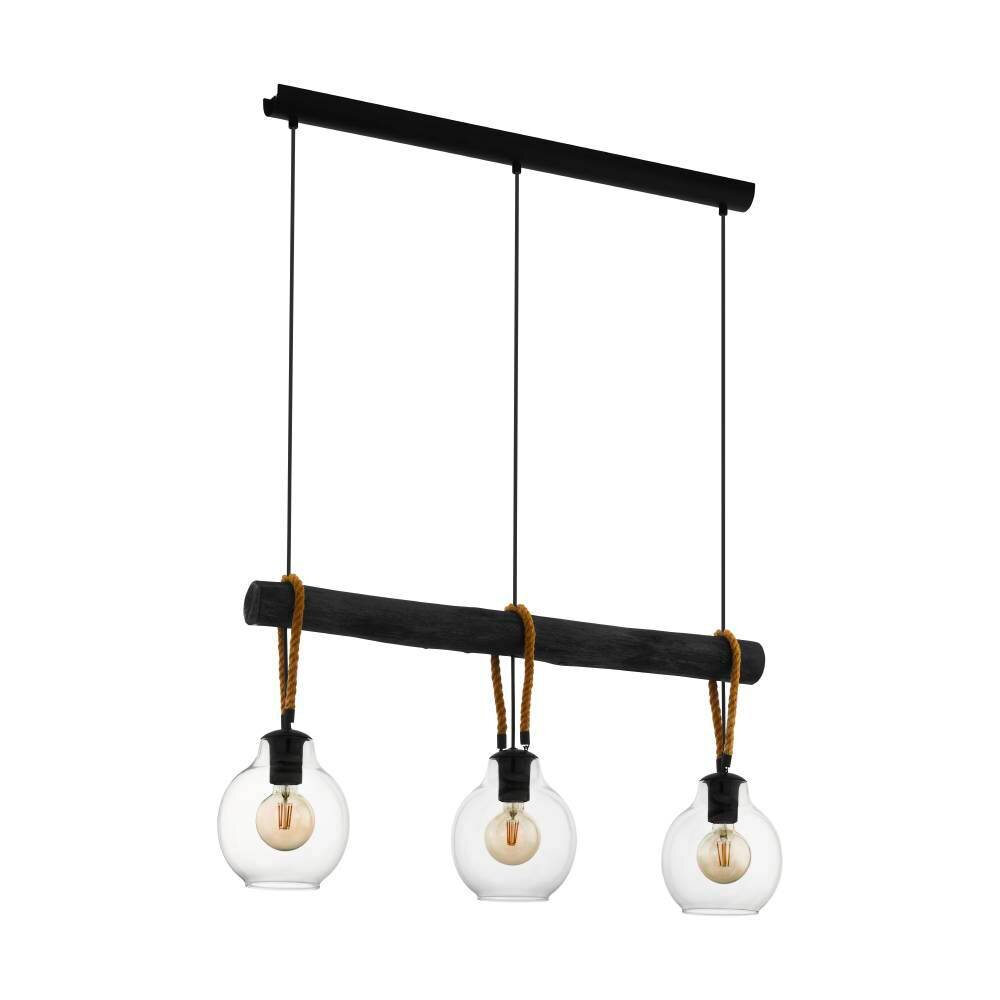 Suspension Eglo-Leuchten RODING Brun, Noir, 3 lumières main product photo