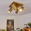Plafonnier Zuoz Vieux laiton, 4 lumières