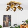 Plafonnier Zuoz Vieux laiton, 4 lumières