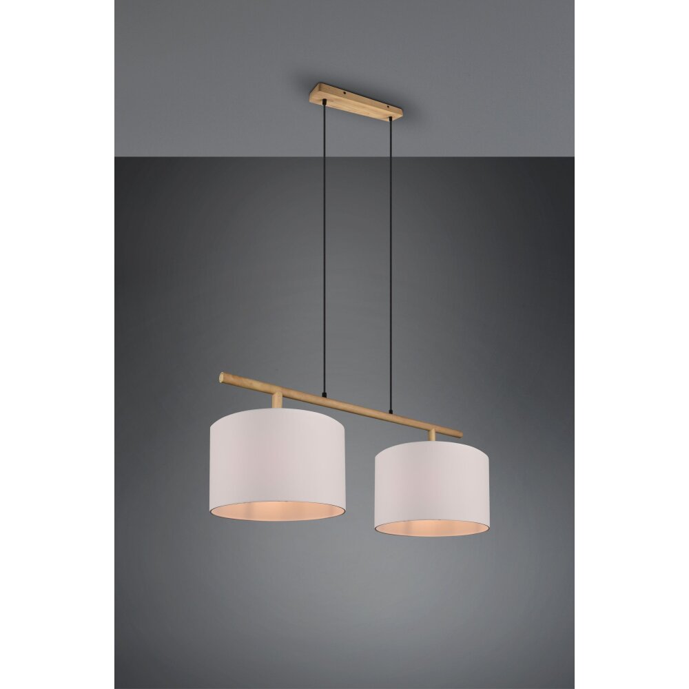 Suspension Trio-Leuchten Korba Brun, 2 lumières main product photo