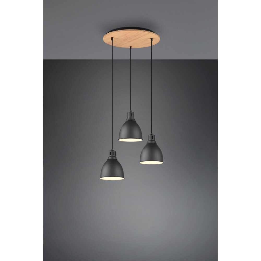 Suspension Trio-Leuchten Henley Noir, 3 lumières main product photo