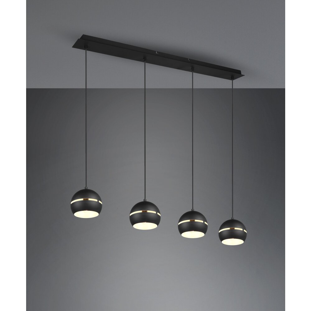Suspension Trio-Leuchten Fletcher Noir, 4 lumières main product photo