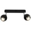 Barre de spots Brilliant Ina LED Chrome, Noir, 2 lumières