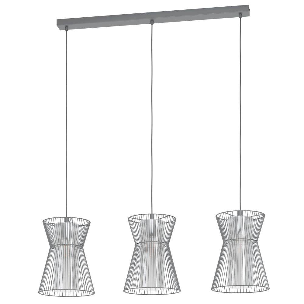 Suspension Eglo-Leuchten MASETA Noir, 3 lumières main product photo