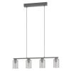 Suspension Eglo-Leuchten ZOCABON Noir, 4 lumières