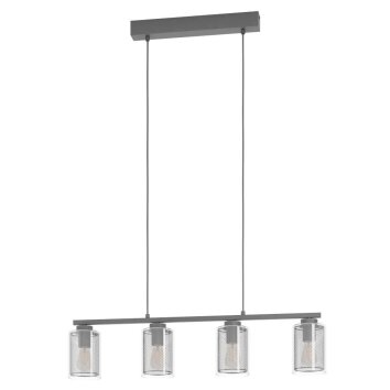 Suspension Eglo-Leuchten ZOCABON Noir, 4 lumières