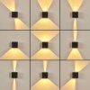 Applique murale Strandaa LED Noir, 2 lumières