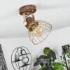 Plafonnier Grunnfjord Or, Bois foncé, 1 lumière