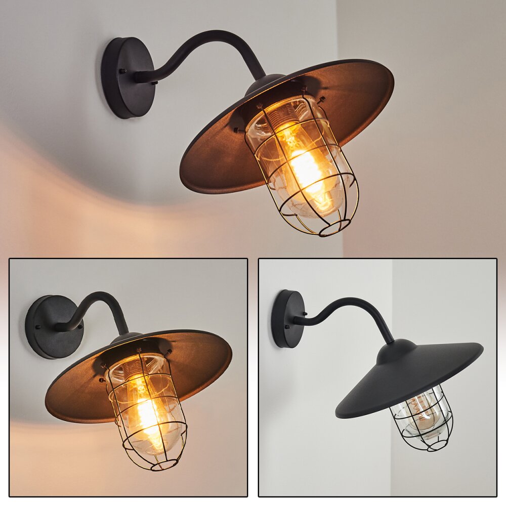 Applique murale d'extérieur Oricourt Noir, 1 lumière main product photo