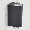 Applique murale d'extérieur Skaabu Noir, Blanc, 2 lumières