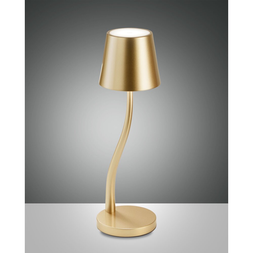 Lampe de table Fabas-Luce JUDY LED Or, 1 lumière main product photo