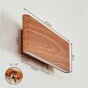 Applique murale Mosambik LED Brun, Bois foncé, Nickel mat, 1 lumière