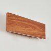 Applique murale Mosambik LED Brun, Bois foncé, Nickel mat, 1 lumière