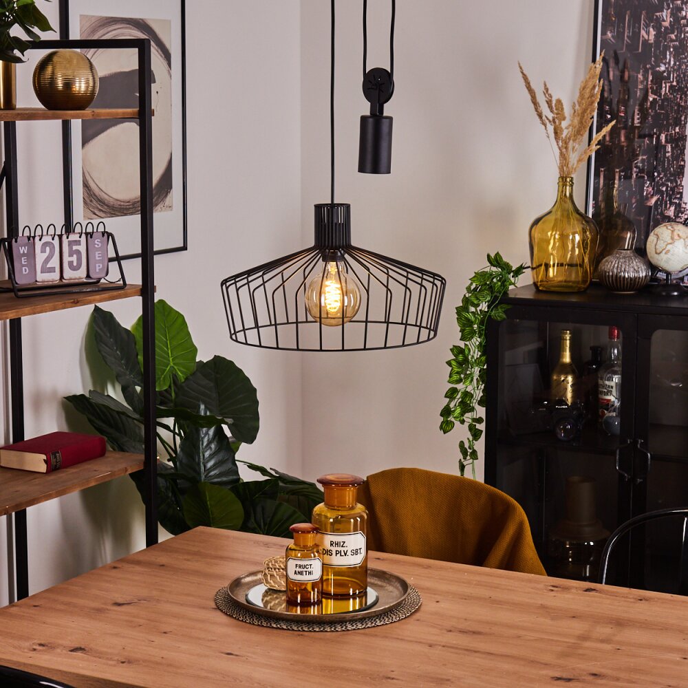 Suspension Ilihuli Noir, 1 lumière main product photo