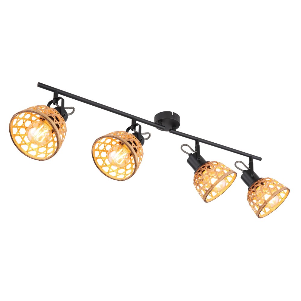 Plafonnier Globo WENNA Noir, 4 lumières main product photo