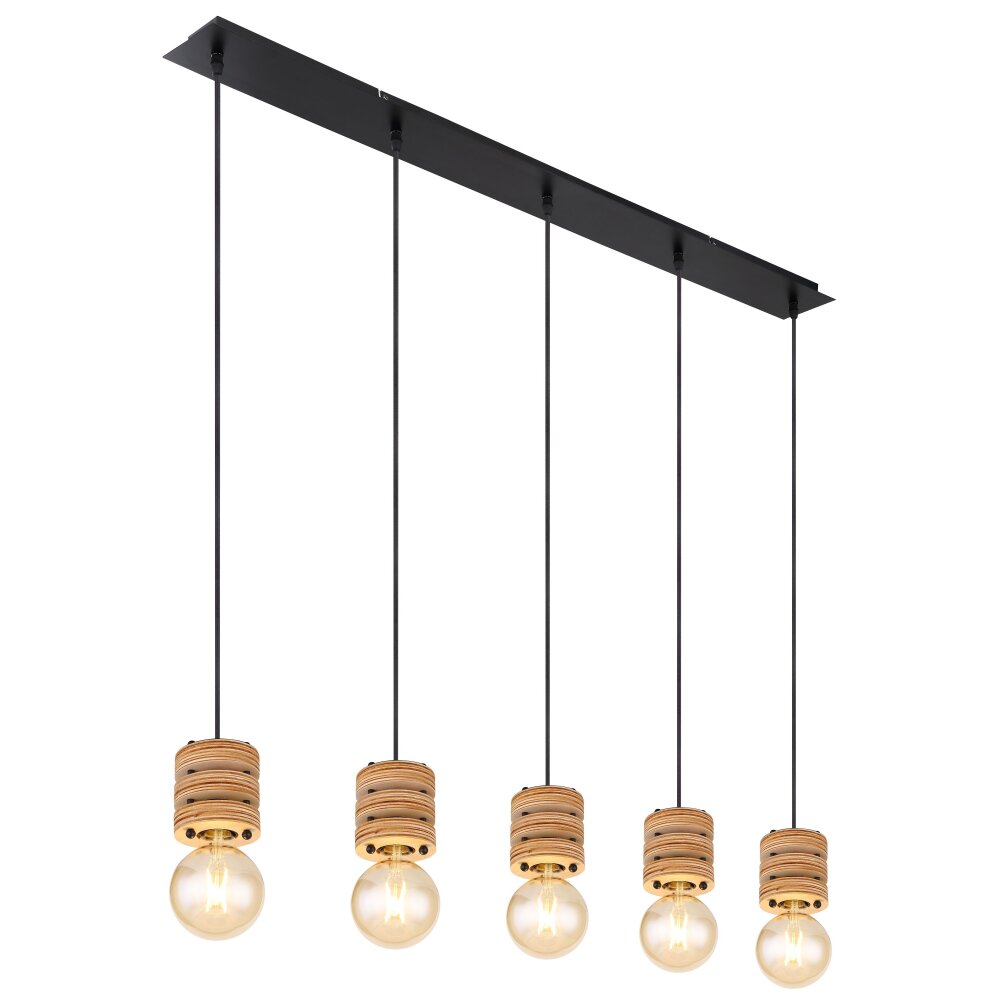 Suspension Globo ANGELINE Noir, 5 lumières main product photo