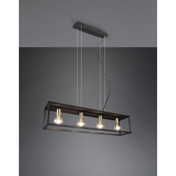 Suspension Reality Vito Noir, 4 lumières Suspension Reality Vito Noir, 4 lumières