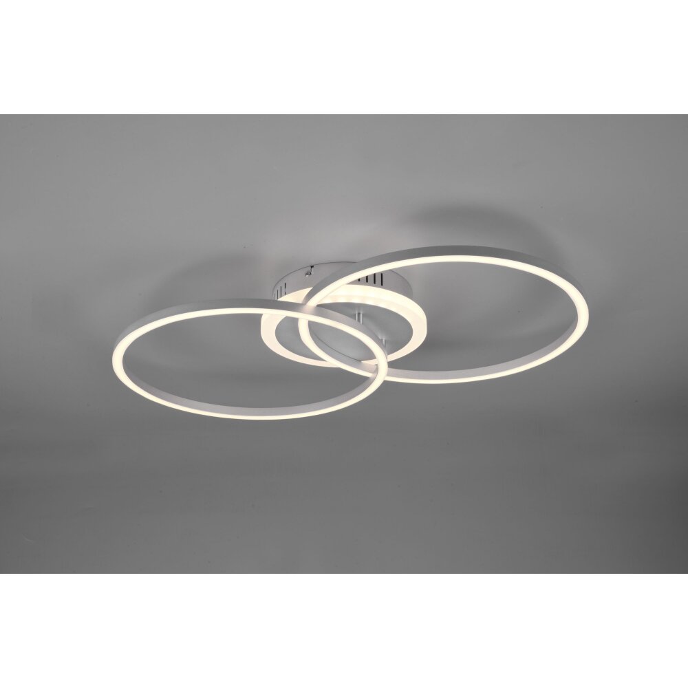 Plafonnier Reality Arribo LED Titane, 3 lumières, Télécommandes, Changeur de couleurs main product photo