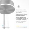 Suspension Paul-Neuhaus Q-ETIENNE LED Acier brossé, 2 lumières, Télécommandes