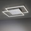 Plafonnier Paul-Neuhaus YUKI LED Acier brossé, 3 lumières, Télécommandes