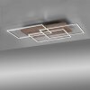 Plafonnier Paul-Neuhaus PALMA LED Écru, Acier brossé, 1 lumière, Télécommandes