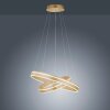 Suspension Paul-Neuhaus Q-VITO LED Laiton, 2 lumières, Télécommandes
