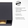 Applique murale d'extérieur Paul-Neuhaus BLOCK LED Anthracite, 2 lumières