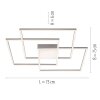 Plafonnier Leuchten-Direkt ASMIN LED Acier brossé, 3 lumières, Télécommandes