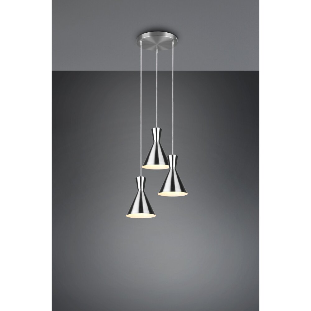 Suspension Reality Enzo Nickel mat, 3 lumières main product photo